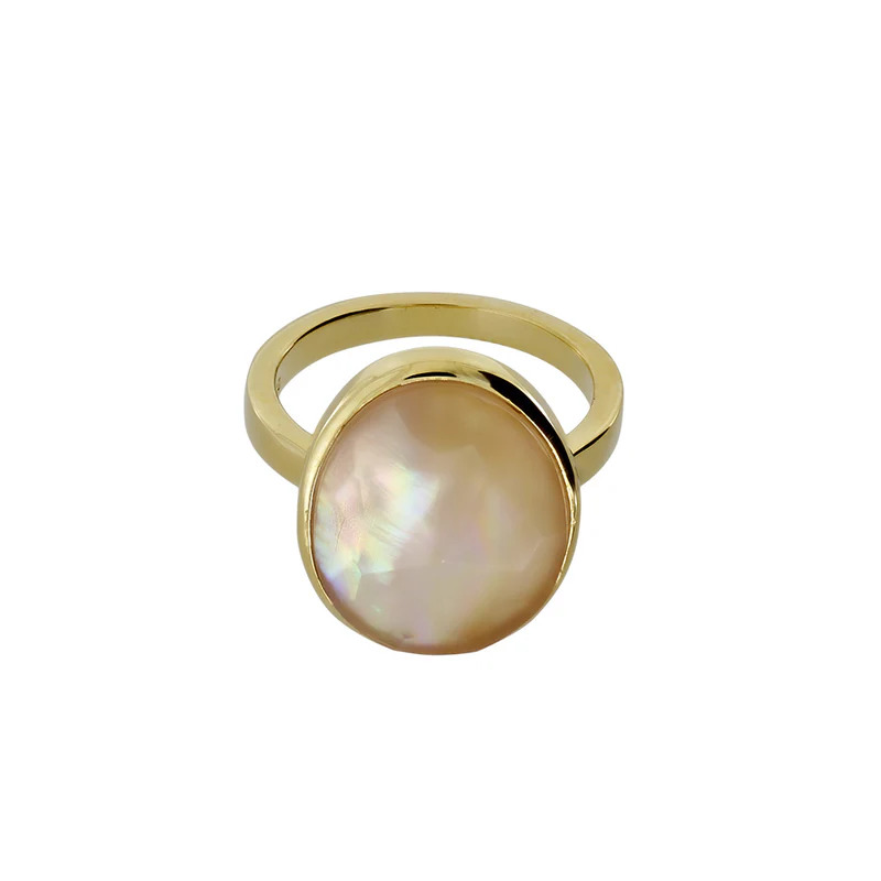 Clair Gemstone Ring in vermeil with Pearl