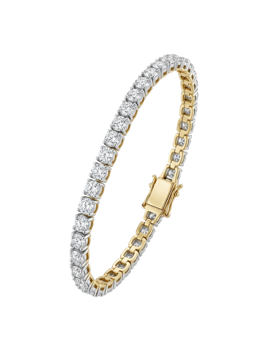 Éclore Tennis Bracelet in 18k gold with Diamond