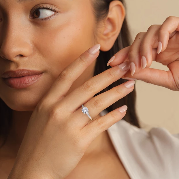 Éclore Engagement Ring in palladium with Diamond - Image 2